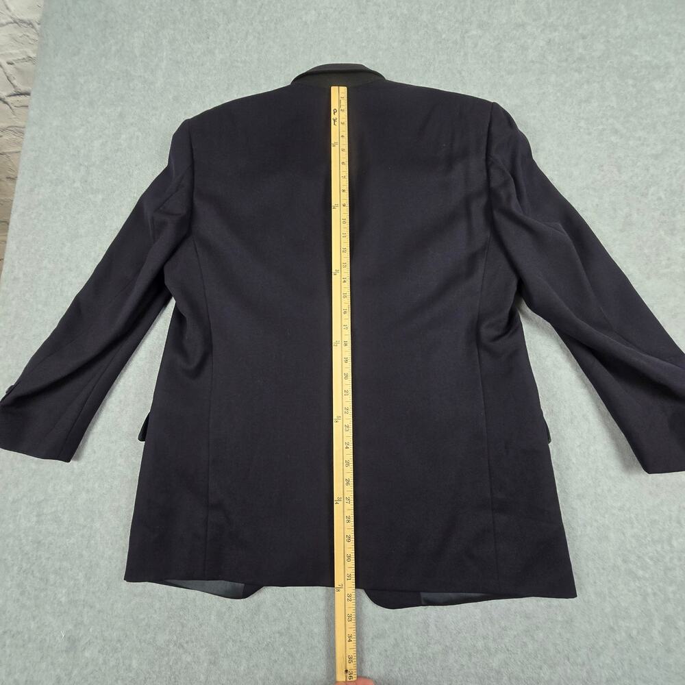 Nino Cerruti Mens Blazer Size 43 Suit Coat Navy Blue Made in USA - Picture 13 of 16